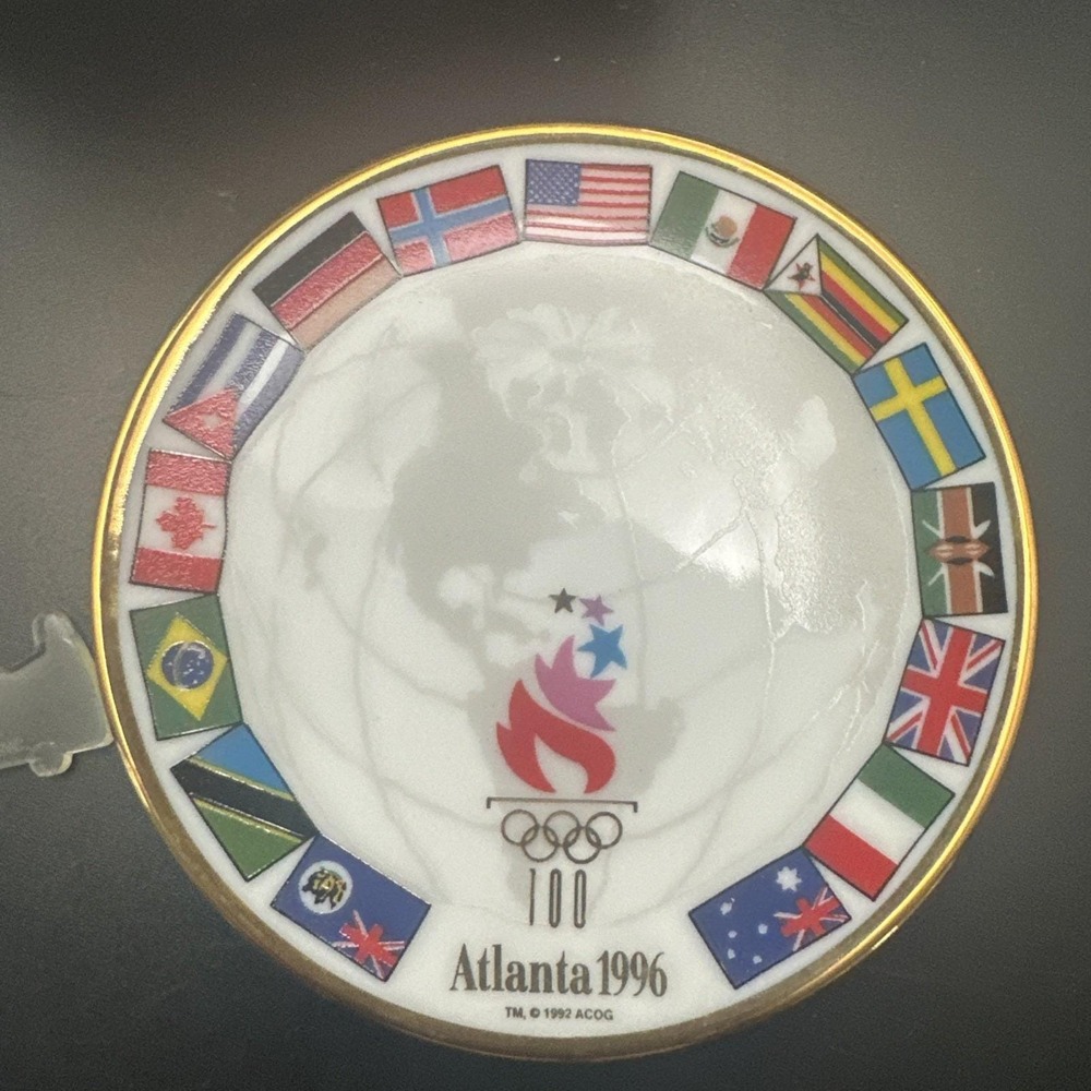 VTG 1996 Atlanta Olympic Games Parade Of Nations Decorative Collector Plate CIB